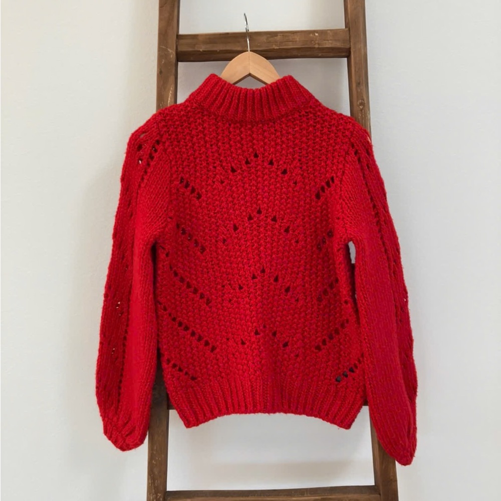 H&M Red Wool Blend Women's Sweater